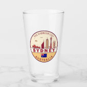 Sydney Australië City Skyline Emblem Glas (Voorkant)