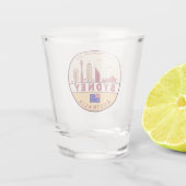 Sydney Australië City Skyline Emblem Shot Glas (Achterkant)