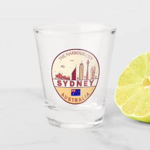 Sydney Australië City Skyline Emblem Shot Glas