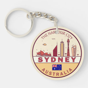Sydney Australië City Skyline Emblem Sleutelhanger
