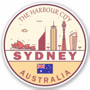 Sydney Australië City Skyline Emblem Sticker