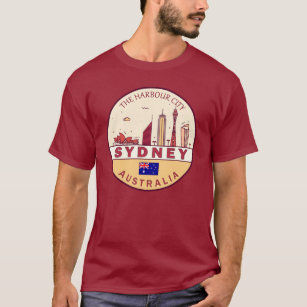 Sydney Australië City Skyline Emblem T-shirt