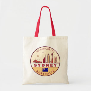 Sydney Australië City Skyline Emblem Tote Bag