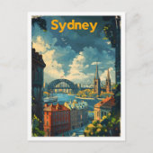 Sydney Australië Classic Retro Vintage Travel Briefkaart (Voorkant)