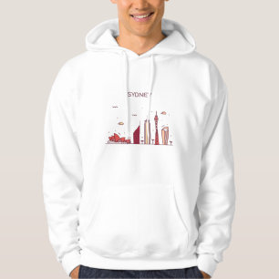 Sydney, Australië   Doodle Skyline Hoodie