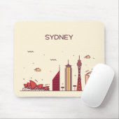 Sydney, Australië | Doodle Skyline Muismat (Met muis)