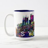 Sydney, Australië, graffiti Tweekleurige Koffiemok (Links)