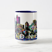 Sydney, Australië, graffiti Tweekleurige Koffiemok (Center)