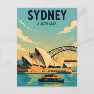 Sydney Australië Harbour Bridge Opera House Uitzic Briefkaart