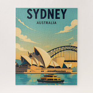 Sydney Australië Harbour Bridge Opera House Uitzic Legpuzzel