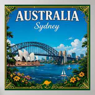 🌏 Sydney Australië Herinnering Van Haven 🌏 Poster