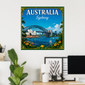 🌏 Sydney Australië Herinnering Van Haven 🌏 Poster (Thuiskantoor)