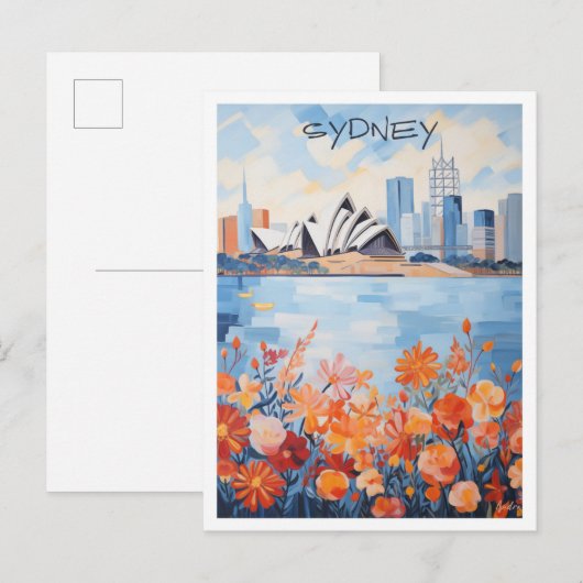 Sydney Australië Kunst Reizen Briefkaart (Voorkant / Achterkant)