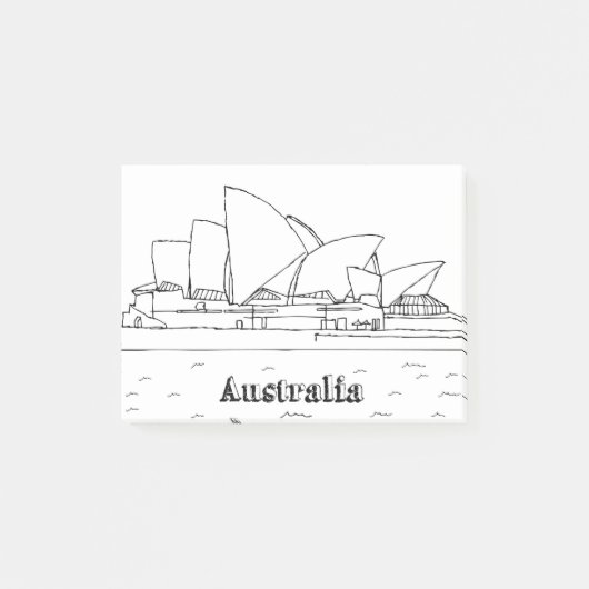 Sydney Australië Kunst Vakantie Tekening Vakantie  Post-it® Notes (Voorkant)