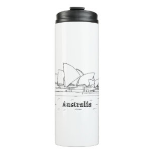 Sydney Australië Kunst Vakantie Tekening Vakantie Thermosbeker
