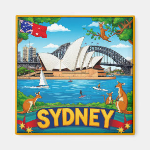 Sydney Australië Kust Reis Herinneringen Magneet