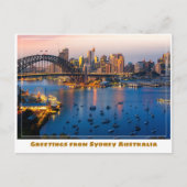 Sydney Australië met Blue Harbor Briefkaart (Voorkant)
