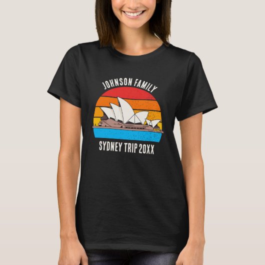 Sydney Australië Operahuis Aangepaste Reis Dames T-shirt (Voorkant)