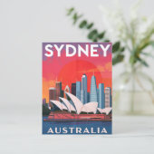 Sydney Australië Operahuis Silhouet Briefkaart (Staand voorkant)
