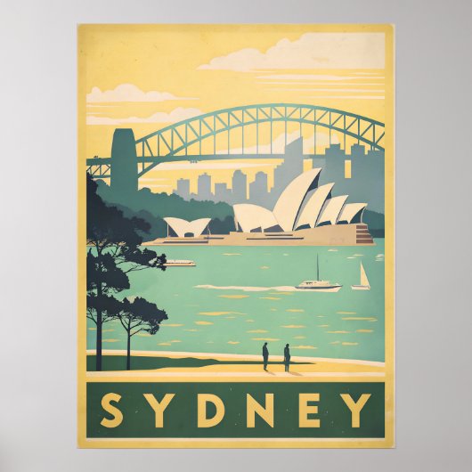 Sydney, Australië - Prachtige Landmark Uitzichten Poster (Voorkant)
