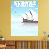 Sydney Australië Reisposter Canvas Afdruk (Insitu (Woonkamer))