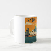  Sydney Australië Reizen Retro Sunset Art Koffiemok (Voorkant links)