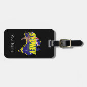 Sydney Australië Retro Kangoeroe en Flag Bagagelabel (Voorkant horizontaal)