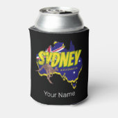 Sydney Australië Retro Kangoeroe en Flag Blikjeskoeler (Blikje Achterkant)