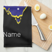 Sydney Australië Retro Kangoeroe en Flag  Theedoek (Quarter Fold)