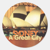 SYDNEY Australië Ronde Sticker (Voorkant)