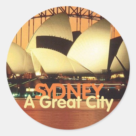SYDNEY Australië Ronde Sticker (Voorkant)