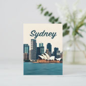 Sydney Australië Silhouette Reizen Briefkaart (Staand voorkant)