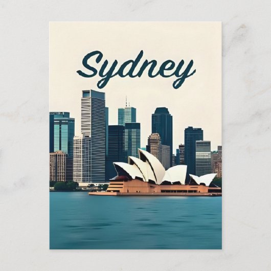 Sydney Australië Silhouette Reizen Briefkaart (Voorkant)