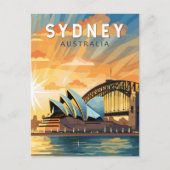 Sydney Australië Travel Art Vintage Briefkaart (Voorkant)