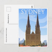 Sydney Australië Travel Art Vintage Briefkaart (Voorkant / Achterkant)