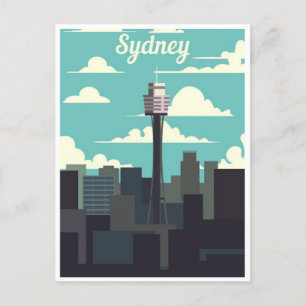 Sydney Australië Travel Art Vintage Briefkaart