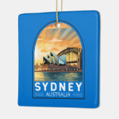 Sydney Australië Travel Art Vintage Keramisch Ornament (Links)