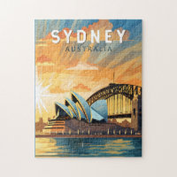 Sydney Australië Travel Art Vintage