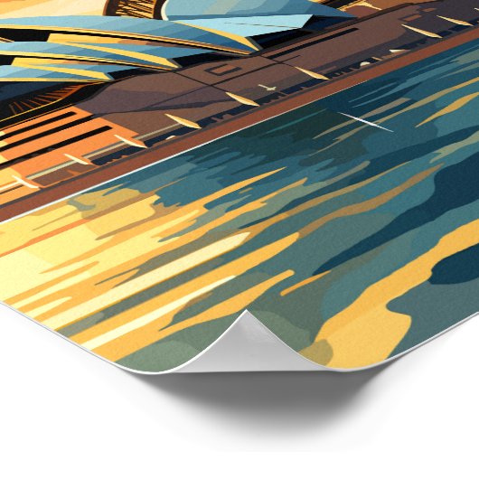 Sydney Australië Travel Art Vintage Poster (Hoek)