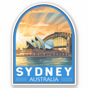 Sydney Australië Travel Art Vintage Sticker
