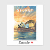 Sydney Australië Travel Art Vintage Sticker (Vel)