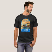 Sydney Australië Travel Art Vintage T-shirt (Voorkant volledig)