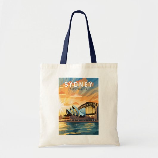 Sydney Australië Travel Art Vintage Tote Bag (Voorkant)