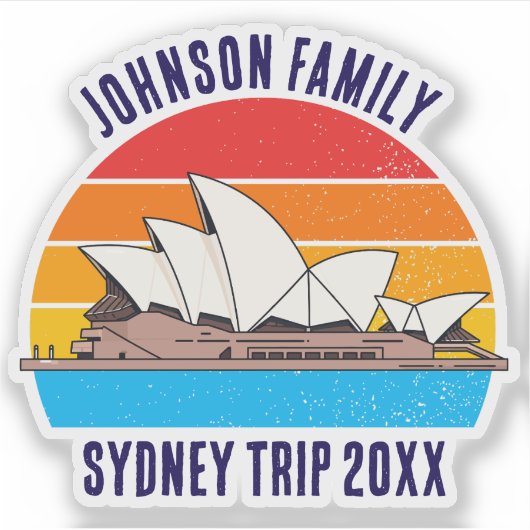 Sydney Australië Trip Opera House Custom Laptop Sticker (Voorkant)