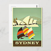 Sydney, Australië, vintage-reizen Briefkaart (Voorkant / Achterkant)