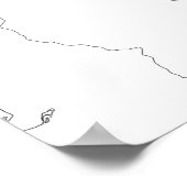 Sydney, Australië (zwart op wit) Poster (Hoek)