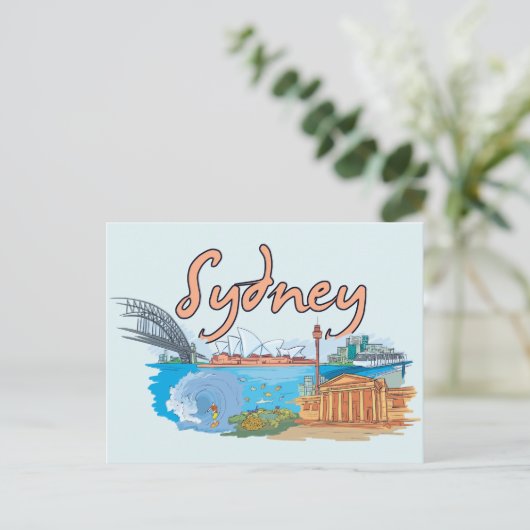Sydney, Australische beroemde stad Briefkaart (Staand voorkant)