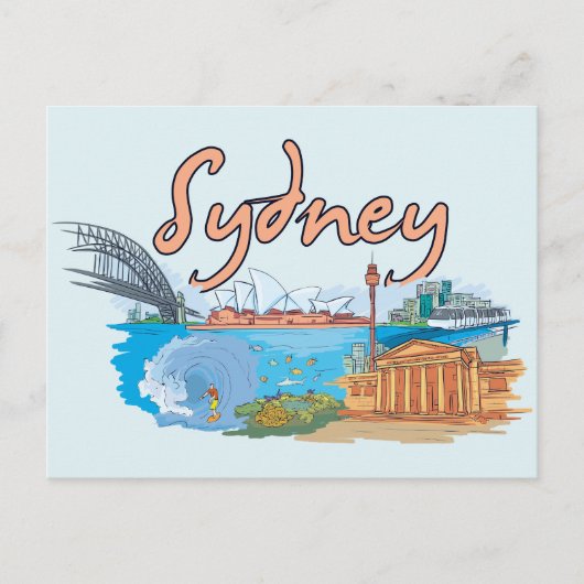 Sydney, Australische beroemde stad Briefkaart (Voorkant)