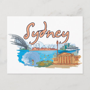 Sydney, Australische beroemde stad Briefkaart