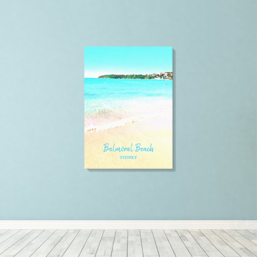 Sydney Balmoral Beach natuur scenery Canvas Afdruk (Insitu (Houten vloer))